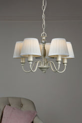 Laura Ashley Ellis 5 Light Ivory with Shades